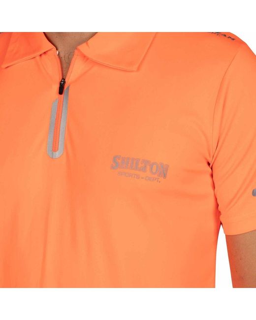 Polo Polo de sport ZIPPE Shilton pour homme en coloris Orange
