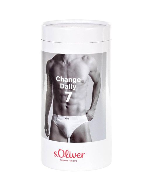 Slips Slip Paquet de 7 S.oliver pour homme en coloris White