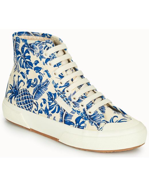 Superga Hoge Sneakers 2295-cotfanw in het Blauw - Bespaar 25% - Lyst