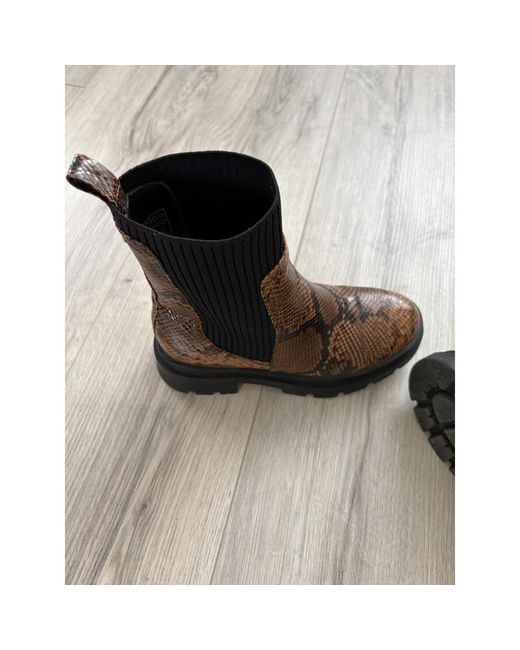 Bottines Bottines léopard Promod en coloris Black