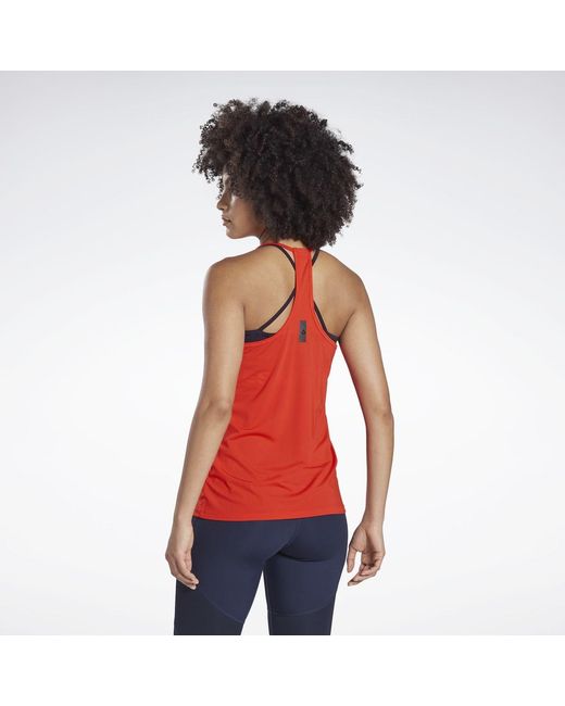 Reebok Top Les Mills Bodypump® Activchill Tanktop in het Red