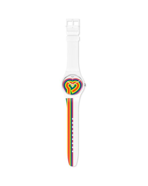 Montre unisexe Beating Love Collection Saint-Valentin Montre Swatch en  coloris Blanc - Lyst