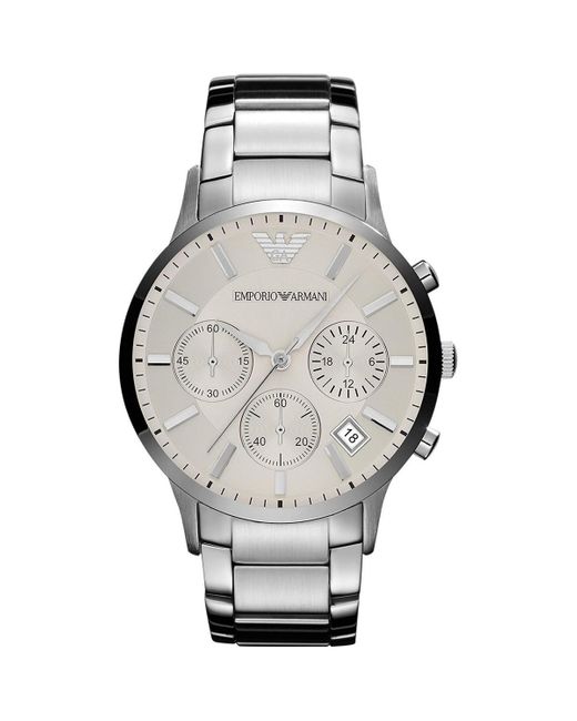 Armani Horloge Ar2458 in het Metallic voor heren - Lyst