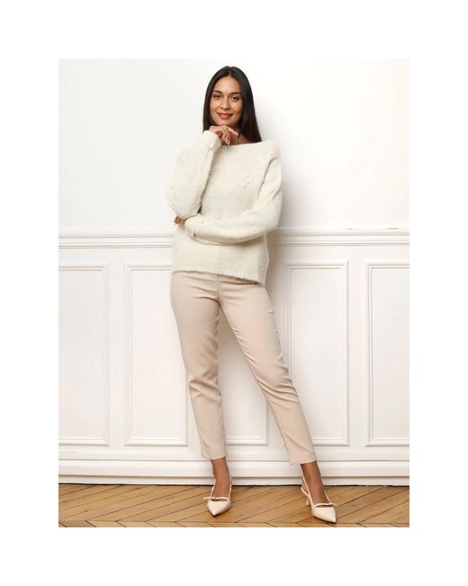 Pull Pulls pour - Beige La Modeuse en coloris White