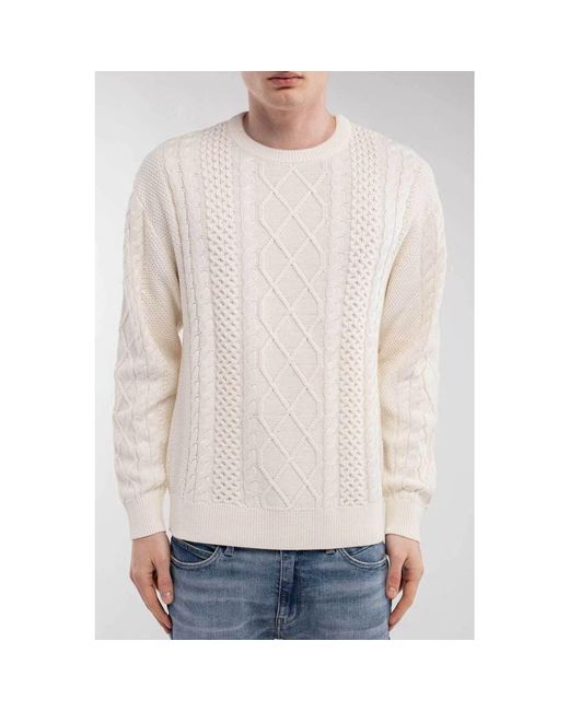 Pull Pull P-Aran Cream Teddy Smith en coloris White