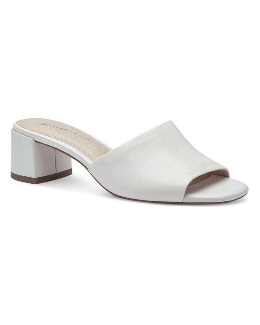 Mules white casual open mules Tamaris