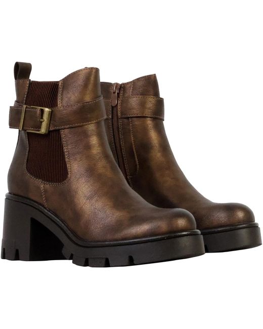 Bottines Bottines À Zip Super Mode en coloris Brown