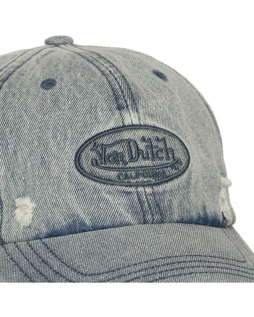 Casquette Casquette baseball adulte en jean avec effet destroy Jean Von Dutch en coloris Gray