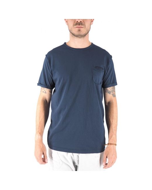 T-shirt Shiro - T-shirt ras du cou avec poche DEVID LABEL pour homme en coloris Blue
