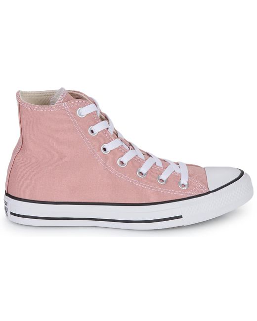 Baskets montantes CHUCK TAYLOR ALL STAR SEASONAL COLOR HI Converse en coloris Pink
