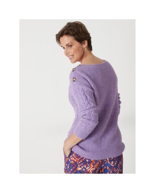 Pull by - Pull maille fantaisie Daxon en coloris Purple