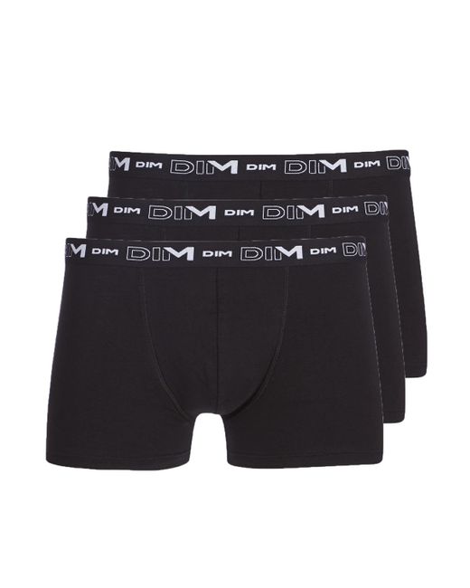 Boxer Coton Stretch X3 di Dim in Black da Uomo