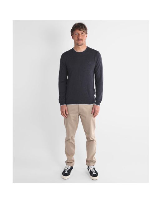 Pull Pull essentiel col rond PERONI Oxbow pour homme en coloris Blue