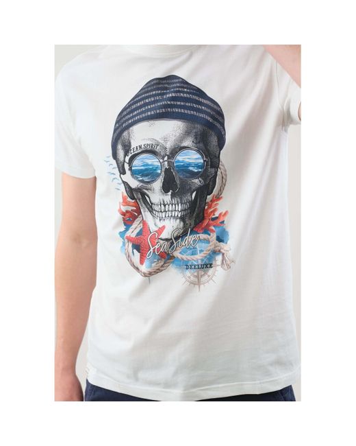 T-shirt T-Shirt NAUTICA Deeluxe pour homme en coloris White