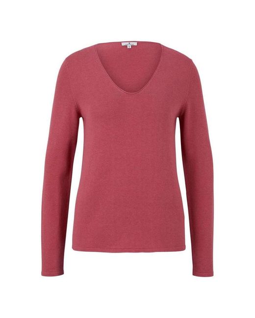 Pull 4451402 Tom Tailor en coloris Red
