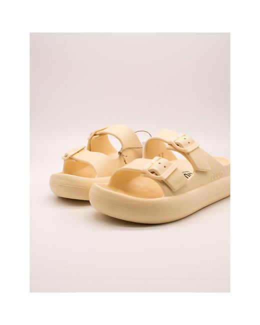 Sandales compensées D891013 Eva Curvi Duo en coloris Natural