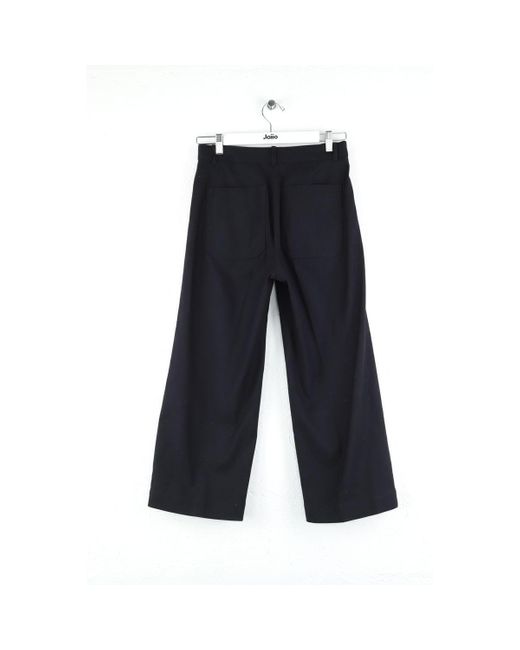 Pantalon Pantalon droit en coton noir Vanessa Bruno en coloris Gray