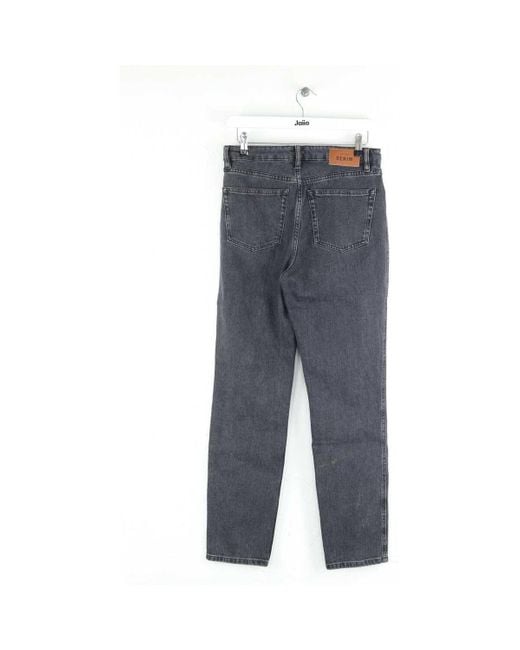 Jeans Jean droit en coton noir Sezane en coloris Gray