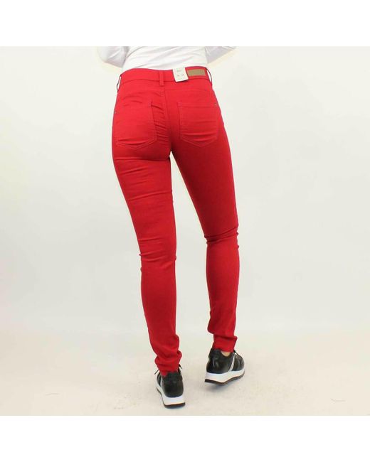 Push Pant Trousers Rojo Skinny Red Reg Women's Pantalon Up In Onllucia thCsxQdr