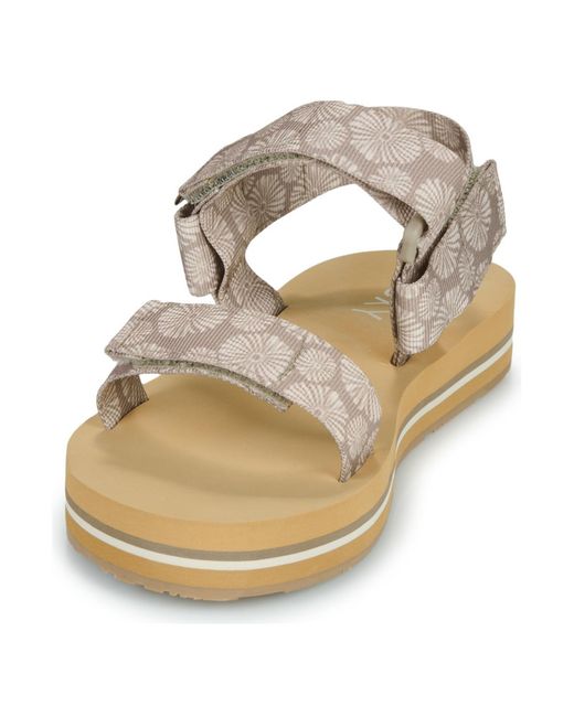 Roxy Teenslippers Cage in het Metallic