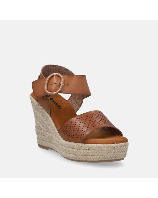 Sandales compensées SANDALO ZEPPA Refresh en coloris Brown