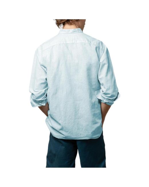 Scotta Overhemd Lange Mouw in het Blue voor heren