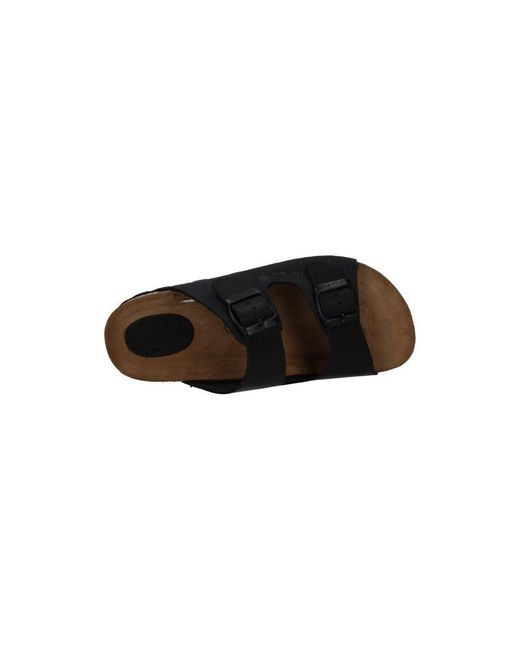 Sandales plates Interbios en coloris Black