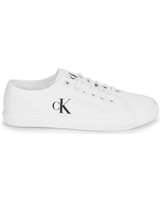 Baskets basses ESS VULC LOW CV MG WN Calvin Klein en coloris White