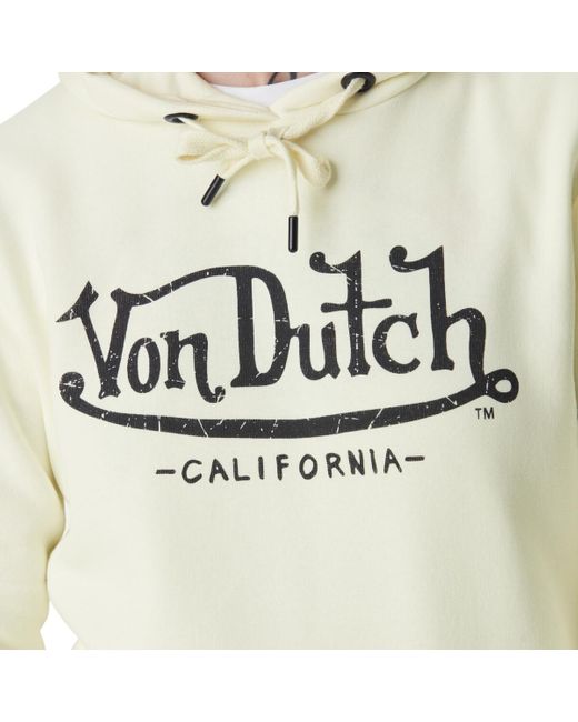 Sweat-shirt Sweat à capuche et print devant Basic Von Dutch en coloris Natural