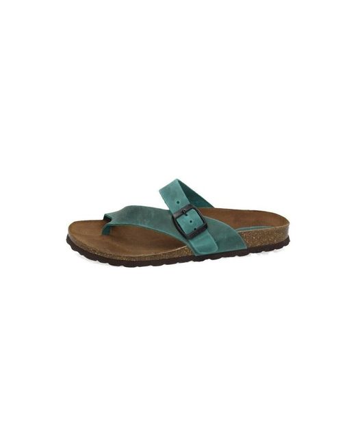 Sandales Plates Interbios en coloris Green