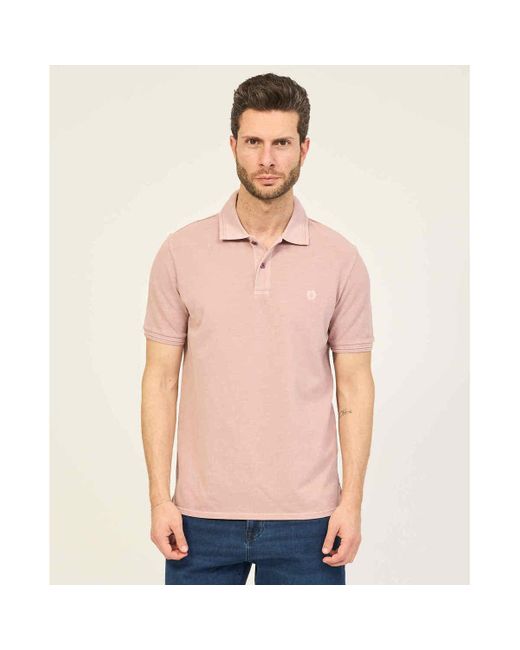 T-shirt Polo en coton avec logo sur la poitrine Ecoalf pour homme en coloris Pink