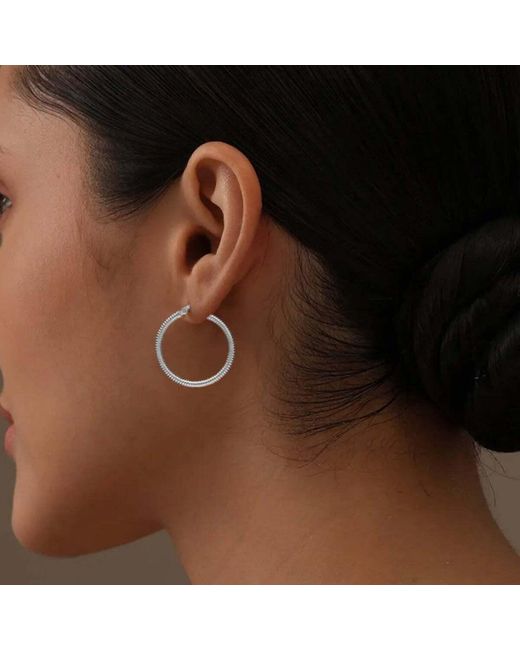 Boucles Oreilles Bipe034-Plateado Bibei en coloris Metallic