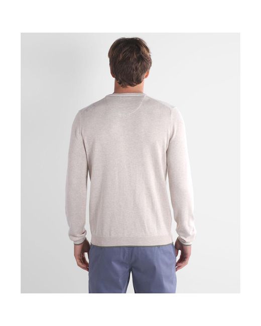 Pull Pull essentiel col V PIVEGA Oxbow pour homme en coloris White