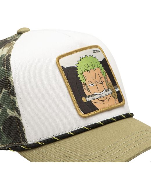 Casquette Casquette trucker premium avec filet One piece Zoro Camo Capslab pour homme en coloris Green
