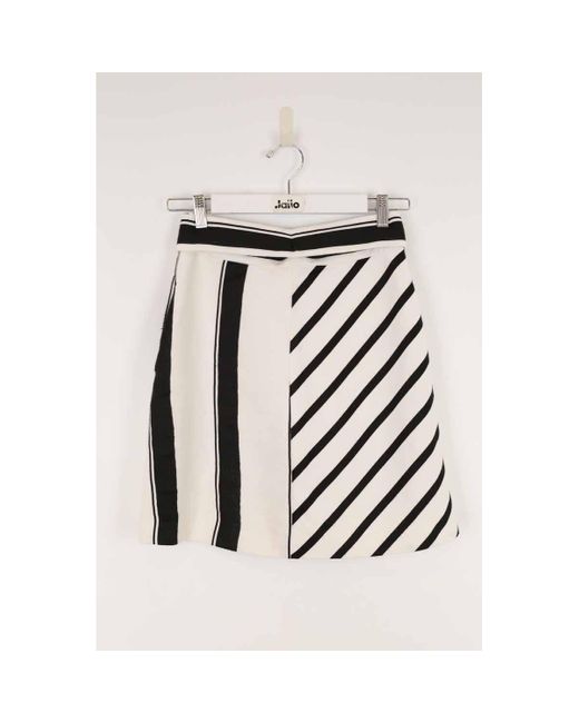 Jupes Mini jupe en coton Maje en coloris Black