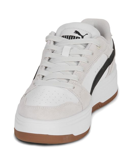 PUMA White Sneaker Rebound Low Sd