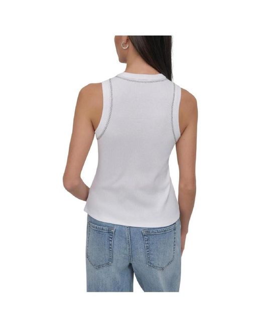 Debardeur Dj5T1380 Wht DKNY en coloris Blue