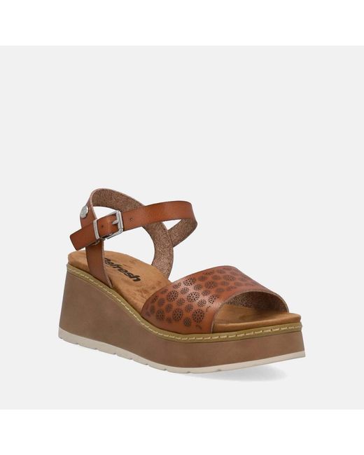 Sandales Compensées Sandalo Zeppa Refresh en coloris Brown