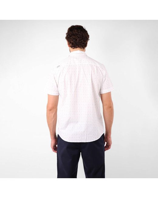 Chemise Chemise manches courtes microprint MINIATURE Oxbow pour homme en coloris White