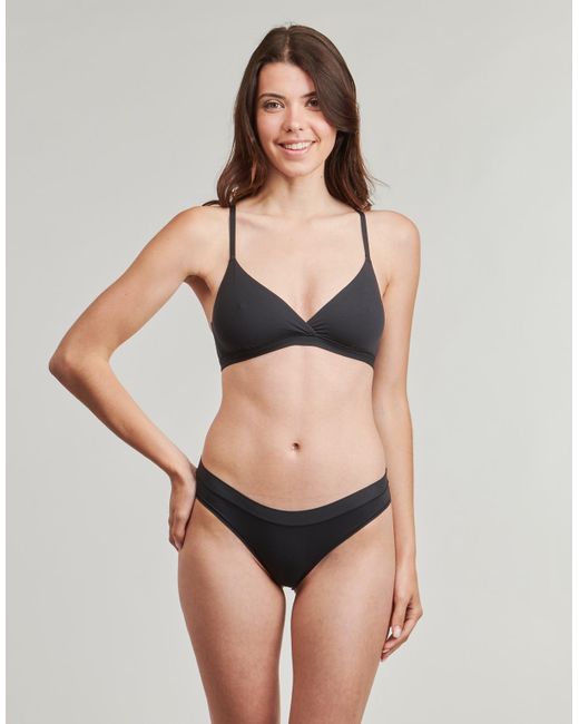 Triangles / Sans armatures SECONDE PEAU CROISE Athena en coloris Black