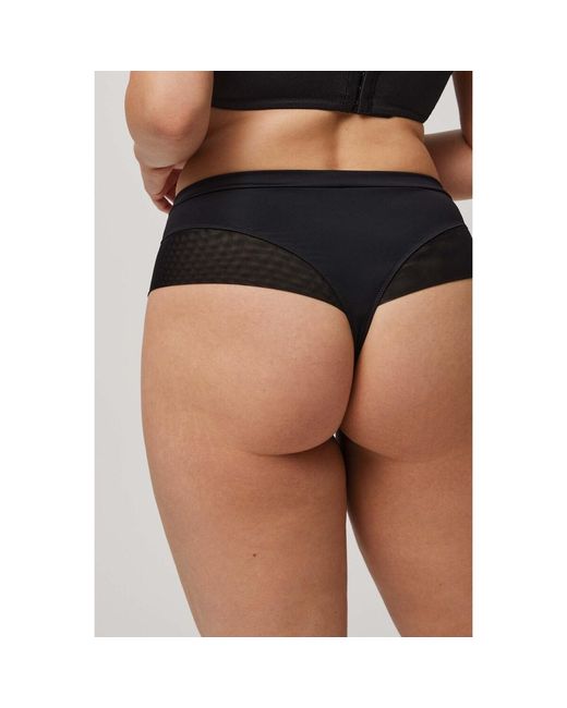 Strings String Taille Haute En Microfibre Ysabel Mora en coloris Black