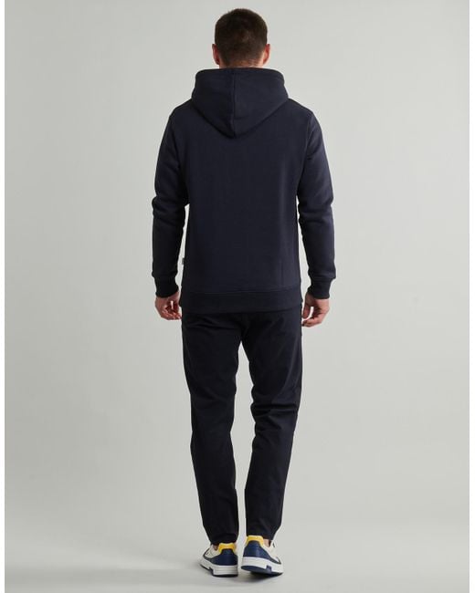 Pepe Jeans Sweatshirt Macbeth Small Logo Plain Hoodie in Blue für Herren
