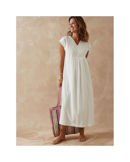 Robe by - Robe d'été voile de coton Daxon en coloris Natural