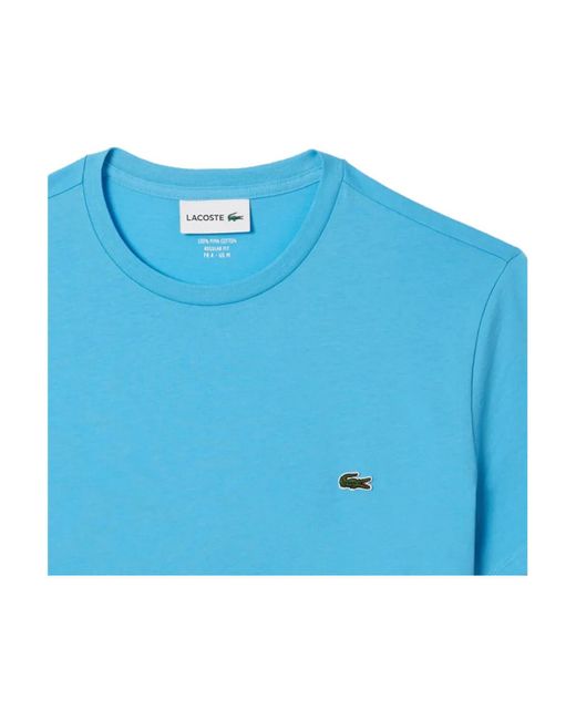 T-shirt Pima Lacoste pour homme en coloris Blue