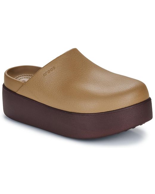 CROCSTM Brown Clogs Dylan Platform Clog