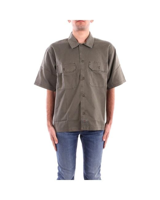 Dickies Overhemd Korte Mouw Dk0A4Z7Q in het Gray voor heren