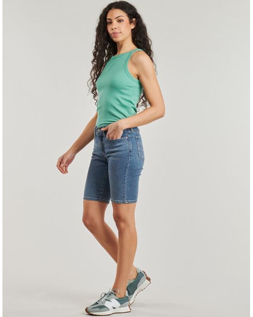 Levi's Korte Broek Shaping Bermuda in het Blue