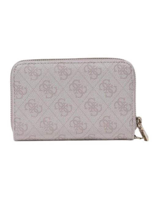 Portefeuille LAUREL SLG SMALL ZIP SWSD85 00164 Guess en coloris Gray