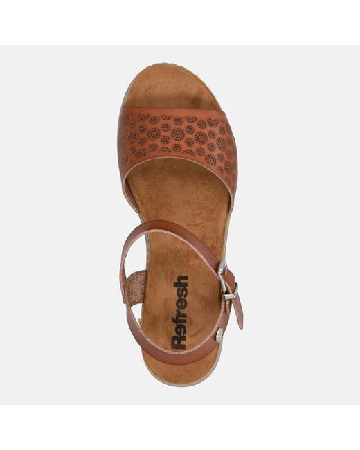 Sandales Compensées Sandalo Zeppa Refresh en coloris Brown