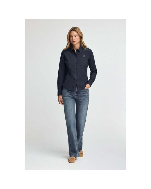 Chemise BLOCK POPLIN W POLO CLUB en coloris Blue